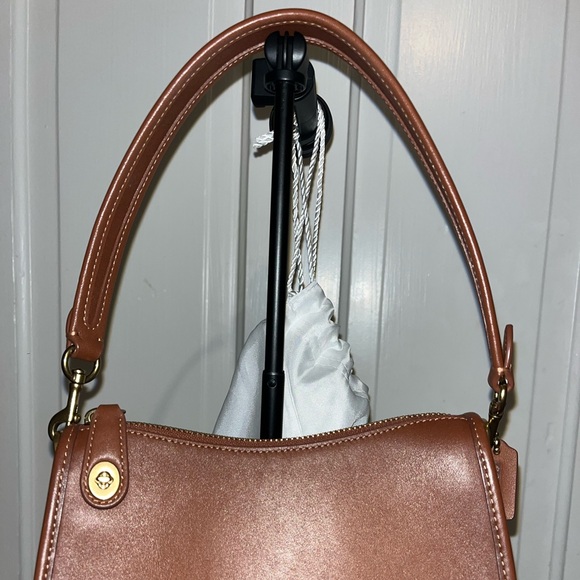 Coach Tan Leather Shoulder Bag - Picture 3 of 6